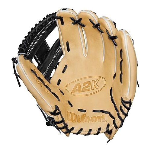 윌슨 Wilson 2024 A2K 1786 11.5” Infield Baseball Glove - Right Hand Throw, Blonde/Black