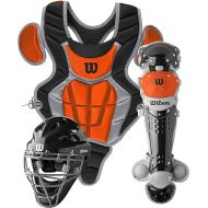 WILSON C200 Youth Catcher's Gear Kit - Black/Orange