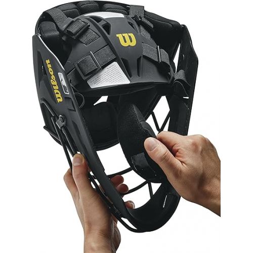 윌슨 WILSON Pro Stock Titanium Umpire Helmet, Black, 7