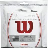 Wilson Champions Choice Duo Hybrid (Natural Gut/ALU Power Rough) Combo Tennis String Sets 2-Pack (2 Sets Per Order) - Best for Power, Comfort and Control