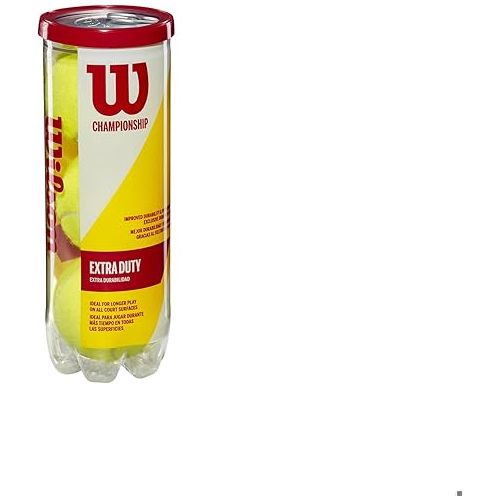 윌슨 WILSON Tennis Balls WRT100101 3-Pack Championship Hard Court Tennis Balls - Quantity 24