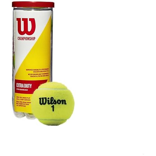 윌슨 WILSON Tennis Balls WRT100101 3-Pack Championship Hard Court Tennis Balls - Quantity 24