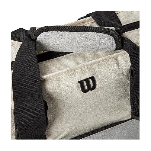 윌슨 WILSON Lifestyle Tote Tennis Racket Bag - Grey/Blue, Holds up to 2 Rackets