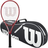 Wilson Federer Pro Staff Precision XL 110 Gloss Red Tennis Racquet in Grip Size 4 3/8