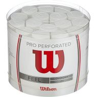 Wilson Pro Perforated Tennis Racket Overgrip Pro Perforated, White, Pack of 60