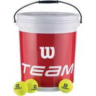 Wilson Tennis Balls, Team Trainer, Bucket with 72 Balls, Yellow, WRT131200
