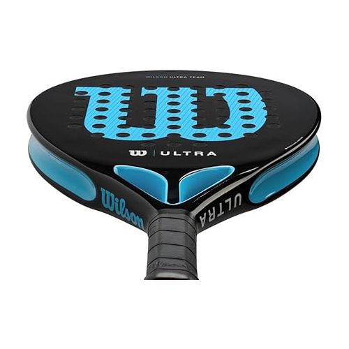 윌슨 Wilson Ultra Team V2 Padel Racket, Fiberglass/EVA, 366 g, Black/Blue, WR067011U2