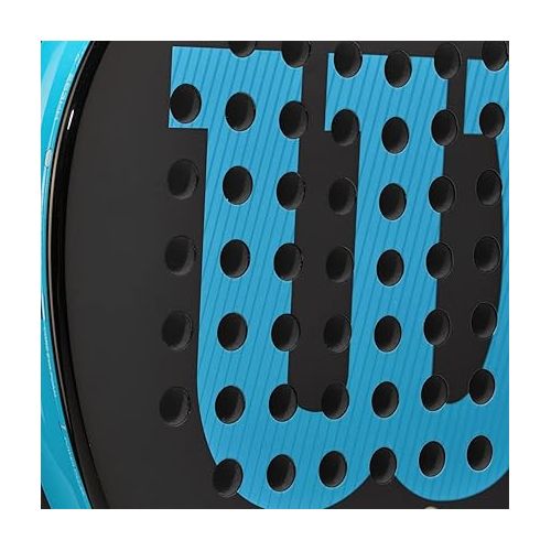 윌슨 Wilson Ultra Team V2 Padel Racket, Fiberglass/EVA, 366 g, Black/Blue, WR067011U2