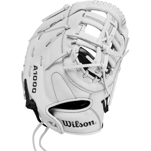 윌슨 WILSON 2024 A1000 1620 12.5” Fastpitch Softball First Base Mitt - Black/White/Silver