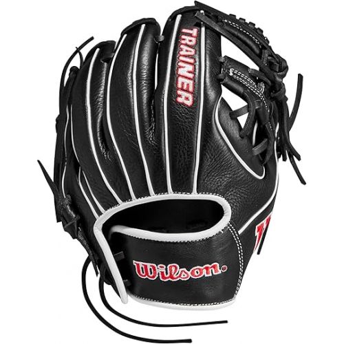 윌슨 Wilson Trainer Baseball Gloves - Black/Red