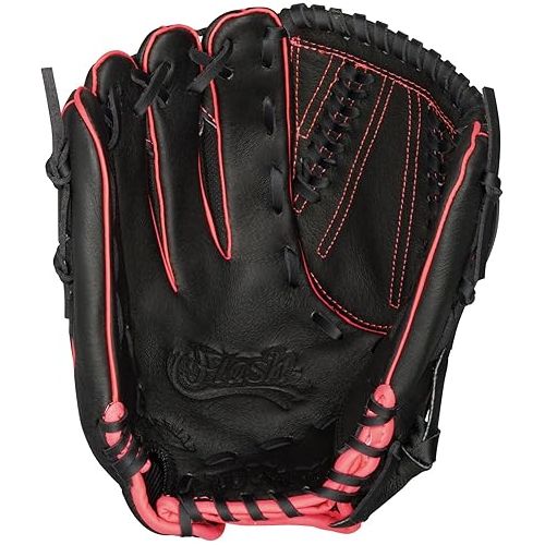 윌슨 Wilson Flash Baseball Gloves, Black/Hot Pink, 12