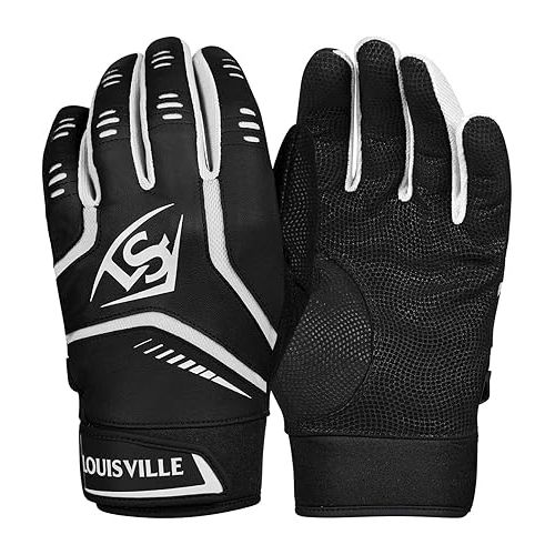 윌슨 Louisville Slugger Omaha Adult Batting Gloves - Small, Black