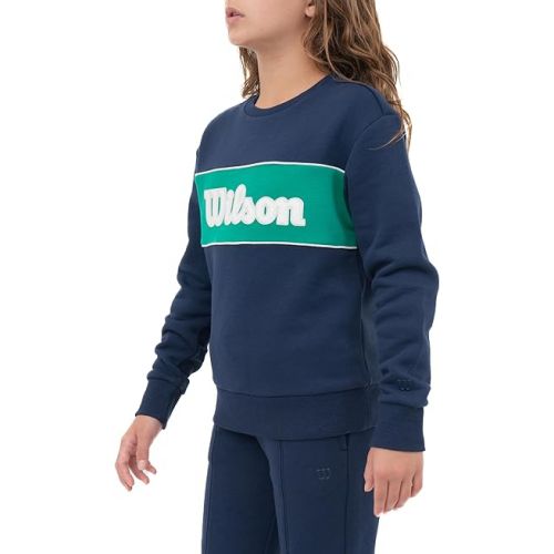 윌슨 WILSON Girls Long Sleeve Shirts - Crew Neck Sweatshirt, Pullover Sweater and Styles