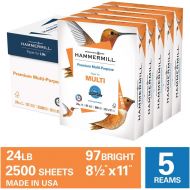 [아마존 핫딜]  [아마존핫딜]Hammermill Paper, Premium Multipurpose Paper, 8.5 x 11 Paper, Letter Size, 24lb Paper, 97 Bright, 5 Reams / 2,500 Sheets (105810C) Acid Free Paper