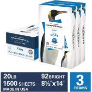 [아마존핫딜][아마존 핫딜] Hammermill Paper, Copy Paper Poly Wrap, 8.5x14 Paper, Legal Size, 20lb Paper, 92 Bright, 3 Ream Case / 1,500 Sheets (150800C) Acid Free Paper