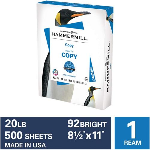 윌슨 [아마존 핫딜]  [아마존핫딜]HAMMERMILL Hammermill Paper, Copy Paper Poly Wrap, 20lb, 8.5 x 11, Letter, 92 Bright, 500 Sheets / 1 Ream (180400R), Made In The USA by Hammermill