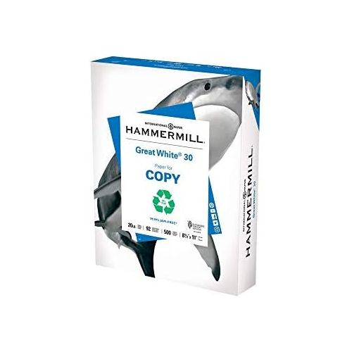 윌슨 [아마존 핫딜]  [아마존핫딜]HAMMERMILL Hammermill Paper 086710 Papierpapier mit 30% Recyclingpapier, 20 kg, 8,5 x 11 cm, Buchstabe, 92 hell, 500 Blatt / 1 Ries (086710) Hergestellt in den USA Brief 500 Sheets weiss