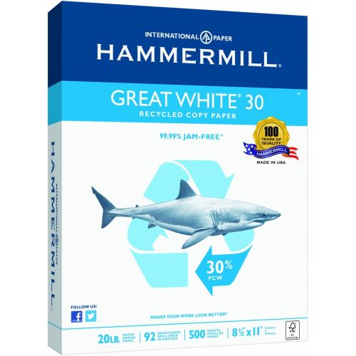 윌슨 [아마존 핫딜]  [아마존핫딜]HAMMERMILL Hammermill Paper 086710 Papierpapier mit 30% Recyclingpapier, 20 kg, 8,5 x 11 cm, Buchstabe, 92 hell, 500 Blatt / 1 Ries (086710) Hergestellt in den USA Brief 500 Sheets weiss