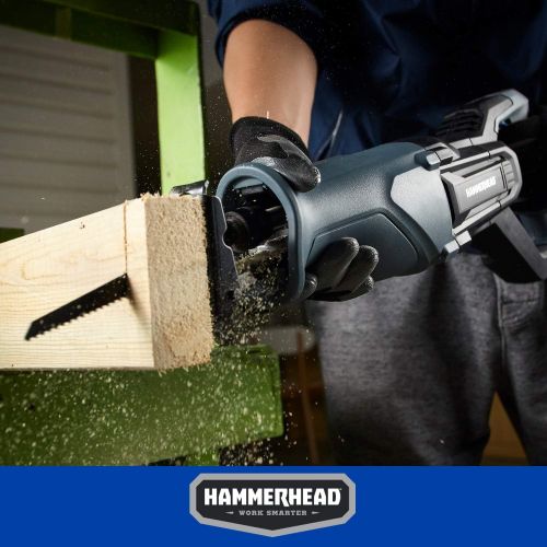 윌슨 [아마존베스트]Hammerhead 6-Amp Reciprocating Saw with 2pcs Wood blade, 1pc Metal blade - HARS060