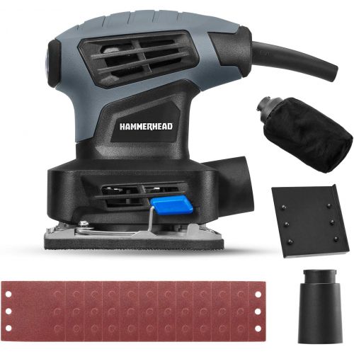 윌슨 Hammerhead 2.0-Amp 1/4 Sheet Palm Sander with 12pcs Sandpaper? HAPS020