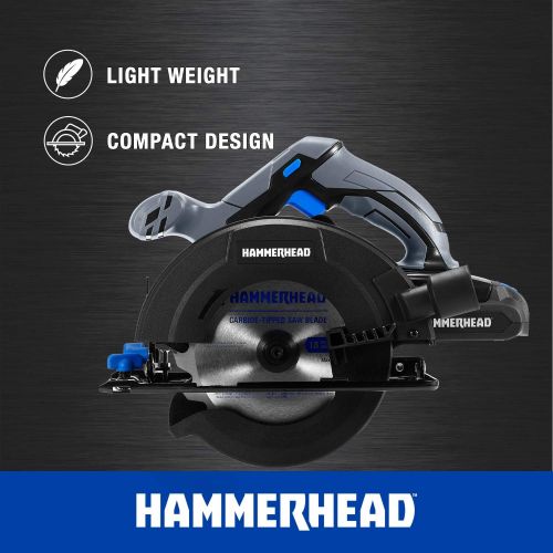 윌슨 Hammerhead 20V Cordless 4-Tool Combo Kit: Drill, Reciprocating Saw, Circular Saw and LED Light with Two 1.5Ah Batteries and Charger - HCC2040