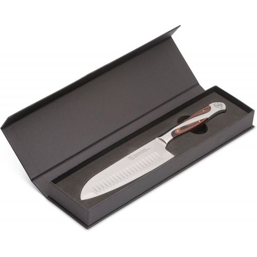 윌슨 [아마존베스트]Hammer Stahl 5.5 Inch Santoku Knife - High Carbon German Steel - Deep Granton Edge - Professional Chopping Kitchen Knife for Chefs