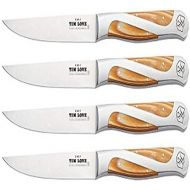 Tim Love 12 Piece Petite Steak Knife Set with Mesquite Handle by Hammer Stahl
