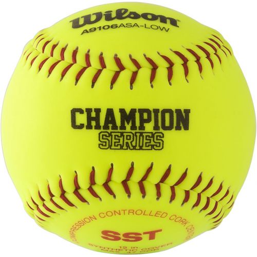 윌슨 Wilson A9106 ASA Series Softball (12-Pack), 12-Inch, Optic Yellow