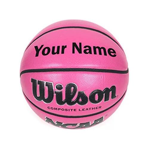 윌슨 Wilson Customized Personalized NCAA Pink Basketball Size 6 28.5