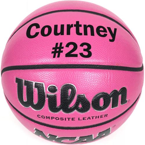 윌슨 Wilson Customized Personalized NCAA Pink Basketball Size 6 28.5