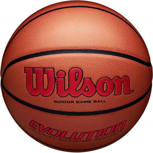 윌슨 Wilson Mens NCAA Evolution Basketball with Retail Packaging