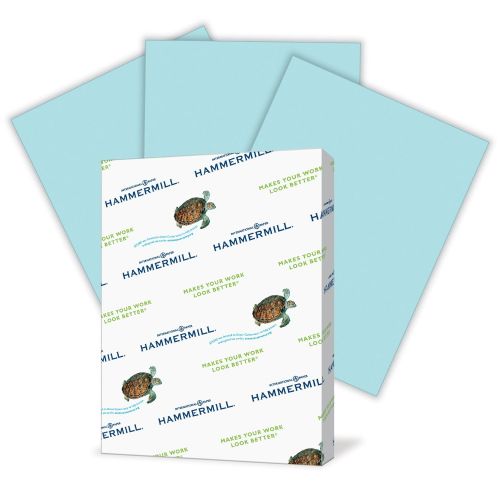 윌슨 Hammermill Blue Colored 24lb Copy Paper, 8.5x11, 10 Ream Case, 5,000 Total Sheets, Made in USA, Sustainably Sourced From American Family Tree Farms, Acid Free, Pastel Printer Paper