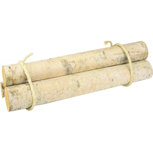 윌슨 Wilson Enterprises Set of 3 Roped Bundle of Birch Logs, White