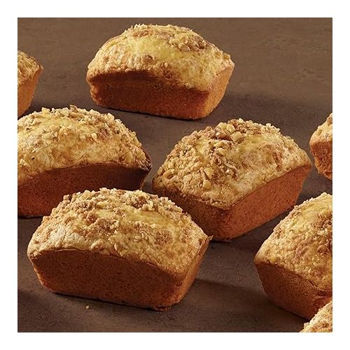  Wilton Perfect Results Non-Stick Mini Loaf Pan, 8-Cavity, 15.2 IN x 9.5 IN x 1.6, Gray