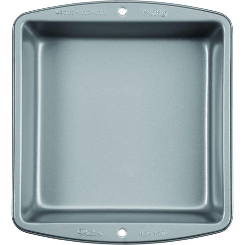  Wilton Quadratische Kuchenform, Recipe Right, antihaftbeschichtet, 20,3 cm (8 Zoll), Steel, Grey