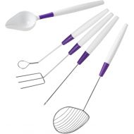 [아마존핫딜][아마존 핫딜] Wilton Candy Melts Candy Decorating Set - 5-Piece Candy Dipping Tools Set - 3-prong Dipping fork, Cradling Spoon, Spear, Slotted Spoon and Drizzling Scoop