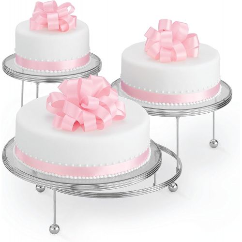  Wilton Cakes N More 3-Tier Cake Stand, Silver