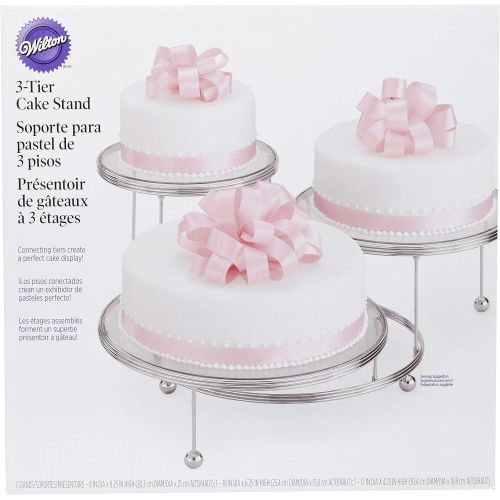  Wilton Cakes N More 3-Tier Cake Stand, Silver