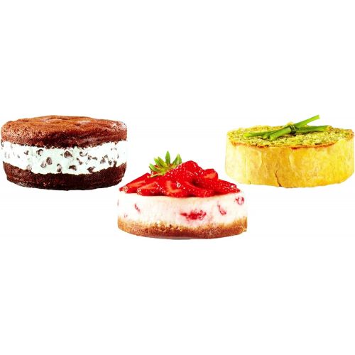  Wilton 4-Inch Mini Springform Pans for Mini Cheesecakes, Pizzas and Quiches, Durable Non-Stick Surface, Set 3-Piece