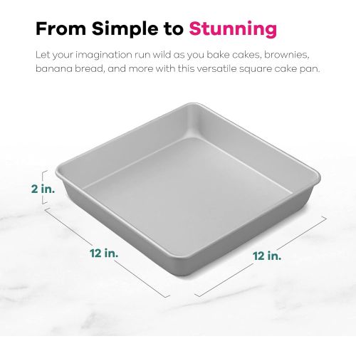  Wilton Performance Pans Aluminum Square Brownie and Cake Pan, 12 x 12 inches