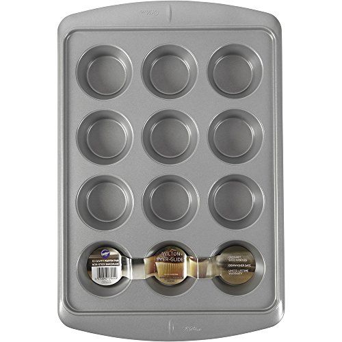  Wilton Ever-Glide Muffin Pan, Enjoy Warm homemade Muffins Right Out of Your Oven, Great for Cupcakes, Roasted Veggies, Shredded Potato Egg Cups and More, 12 Cup: Kitchen & Dining