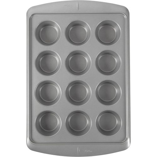  Wilton Ever-Glide Muffin Pan, Enjoy Warm homemade Muffins Right Out of Your Oven, Great for Cupcakes, Roasted Veggies, Shredded Potato Egg Cups and More, 12 Cup: Kitchen & Dining