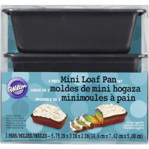  Wilton Non-Stick Mini Loaf Pan Set, 3-Piece: Kitchen & Dining