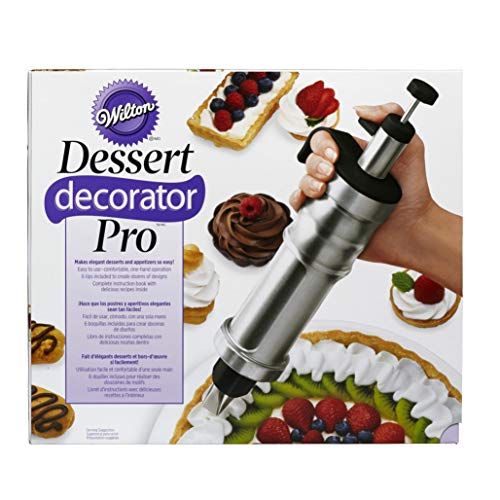  Wilton Dessert Decorator Pro Stainless Steel Cake Decorating Tool, Decorating Your Cakes, Cupcakes, Cookies and Treats, Simple and Fun, Stainless-Steel: Kitchen & Dining