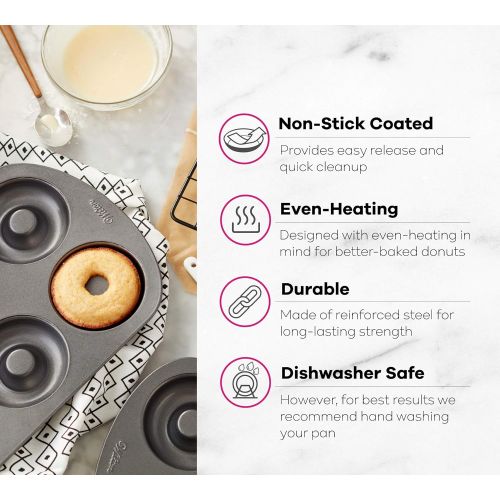  [아마존베스트]Wilton Non-Stick 6-Cavity Donut Baking Pans, 2-Count