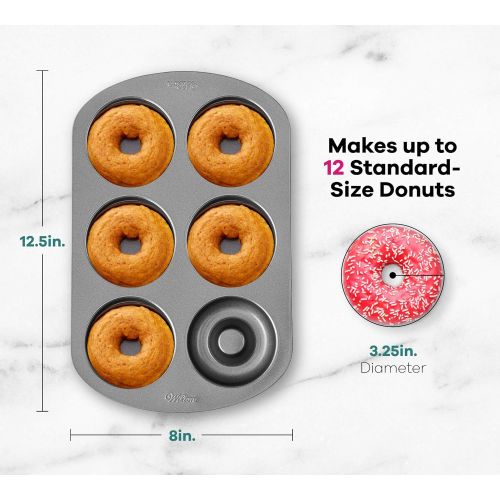  [아마존베스트]Wilton Non-Stick 6-Cavity Donut Baking Pans, 2-Count