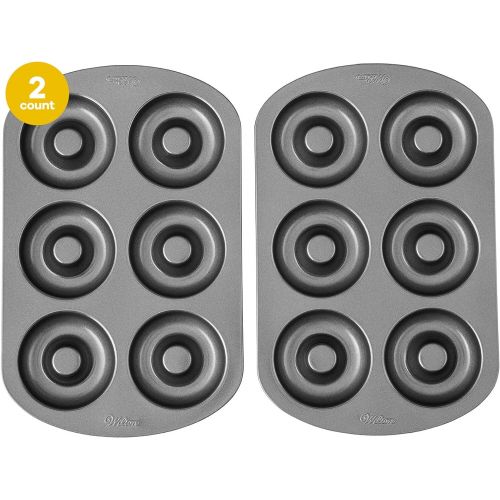  [아마존베스트]Wilton Non-Stick 6-Cavity Donut Baking Pans, 2-Count