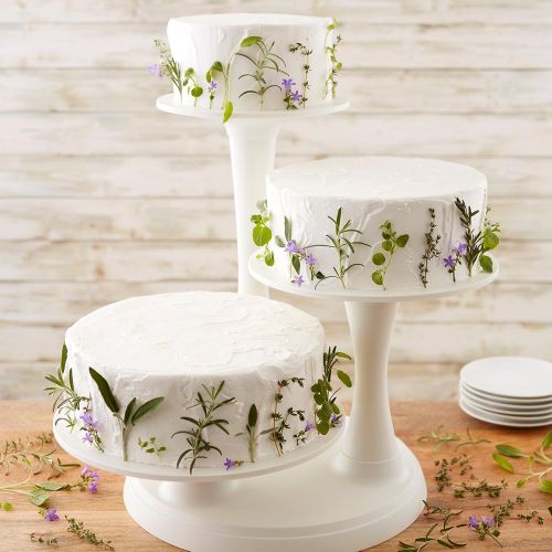  Wilton 3-Tier Pillar Style Cake and Dessert Stand, Great for Displaying Cakes, Cupcakes, Danishes and Your Favorite Hors dOeuvres, White