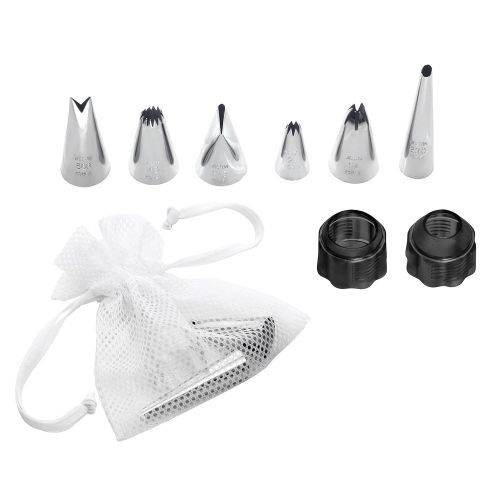  Wilton Dessert Decorator Pro Stainless Steel Cake Decorating Tool, Decorating Your Cakes, Cupcakes, Cookies and Treats, Simple and Fun, Stainless-Steel