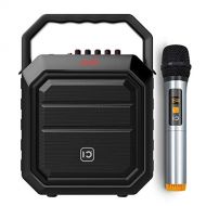 WinBridge Microphone with Speaker Pa Systems Portable with Handheld Mic Karaoke Player System Bluetooth Speaker 30W for Outdoors Active, Live Performance, Party,Teaching Black